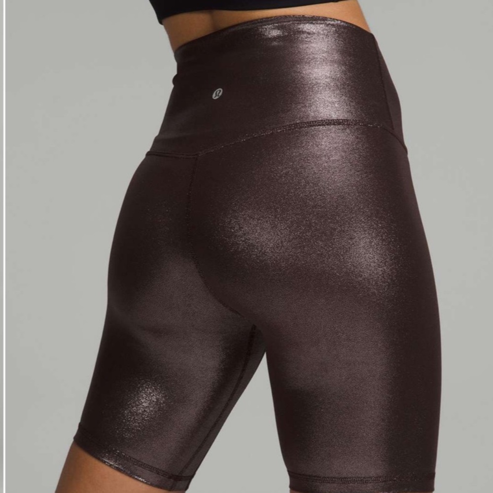 Lululemon Align High Rise Shorts Radiate Foil Print French Press Size 6 - Picture 3 of 8
